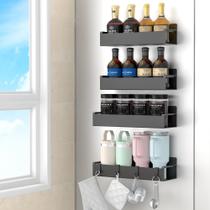 Organizador magnético para especiarias HuggieGems, kit com 4 unidades, preto