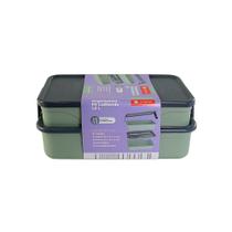 Organizador Marmita Fit Califórnia 1,3 Litros - Verde