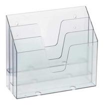Organizador MAXCRIL Triplo Suporte Monitor Office Acrílico - 10170008 Organizador MAXCRIL Triplo Suporte Monitor Office Acrílico - 10170008