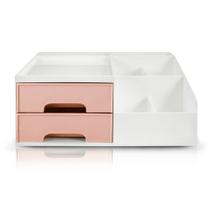 Organizador Mesa de 2 Gavetas de Mesa Jacki Design Rosa