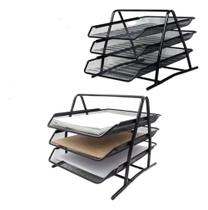 Organizador Mesa Escritório Bandeja Documento Papel A4 Metal
