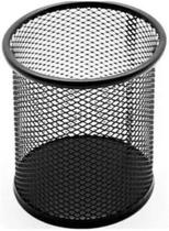 Organizador Mesa Escritório Home Office Metal Porta Caneta Lápis Preto Redondo
