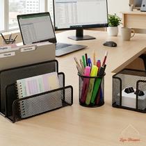 Organizador Metal Aramado Preto Escrivaninha Porta Canetas Papéis Livro Bloco de Anotações Planner Escritório Multiuso Organizador Metal Aramado Preto Escrivaninha Porta Canetas Papéis Livro Bloco de Anotações Planner Escritório Multiuso