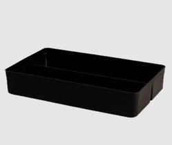Organizador Modular com Divisória em Plástico Preto 40x25x7,5cm- Paramount