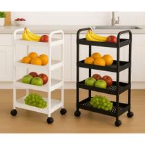 Organizador Móvel Com 4 Prateleiras Para Diversos Itens Com Rodinha Carrinho Organizador Multiuso Organizador Móvel Com 4 Prateleiras Para Diversos Itens Com Rodinha Carrinho Organizador Multiuso