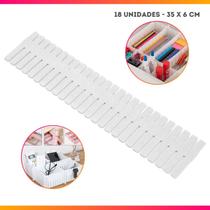 organizador multifuncional ajustável de gaveta de plastico c/ divisoria kit 18 separadora maquiagem