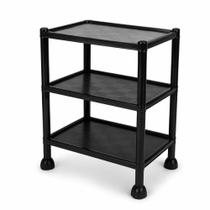 Organizador Multiuso 3 Prateleiras Estante Modular Preto