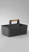Organizador Multiuso Cesta Com Alça Bambu 8L