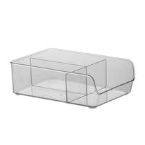 Organizador Multiuso de Acrílico Transparente Diamond Com 3 Div. Organizador Multiuso de Acrílico Transparente Diamond Com 3 Div.