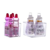 Organizador Multiuso Diamond Cristal com Alça C 20 Cm X L 20 Cm A 15 Cm Organizador Multiuso Diamond Cristal com Alça C 20 Cm X L 20 Cm A 15 Cm