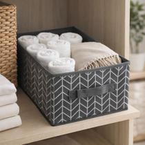 Organizador Multiuso Dobrável 40x25x16 Com Alça Casa Quarto Armário Closet Roupas Íntimas Brinquedo