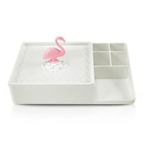 Organizador Multiuso Flamingo De Mesa Lifestyle Jacki Design Branco Organizador Multiuso Flamingo De Mesa Lifestyle Jacki Design Branco