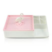 Organizador Multiuso Flamingo Jacki Design - AHX20907 Branco/Rosa