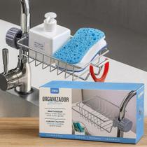 Organizador Multiuso FWB com Suporte Ajustável Cozinha, Banheiro e Lavanderia Cesto Aço Cromado Ventilado