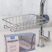 Organizador Multiuso FWB com Suporte Ajustável Cozinha, Banheiro e Lavanderia Cesto Aço Cromado Ventilado