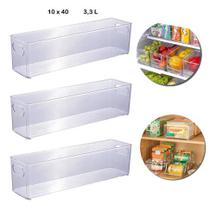 Organizador Multiuso Geladeira Frutas Kit 3 10x40