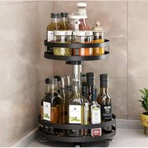 Organizador Multiuso Giratório 360 graus Cozinha Porta Condimentos Garrafas e Temperos Organizador Multiuso Giratório 360 graus Cozinha Porta Condimentos Garrafas e Temperos