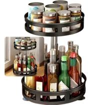 Organizador Multiuso Giratório 360 Rotativo Estante Torre Organizadora Vertical Frutas Bebidas Porta Temperos
