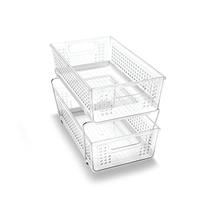 Organizador Multiuso Madesmart de 2 Andares - Plástico Transparente Organizador Multiuso Madesmart de 2 Andares - Plástico Transparente