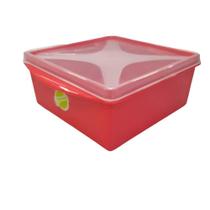 Organizador Multiúso Quadrado 620ml Goiaba - Top Line Organizador Multiúso Quadrado 620ml Goiaba - Top Line