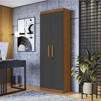 Organizador Multiuso Quarto Sala Escritório 2 Portas 204x70cm Delta Lukaliam Jequitiba/Chumbo Organizador Multiuso Quarto Sala Escritório 2 Portas 204x70cm Delta Lukaliam Jequitiba/Chumbo