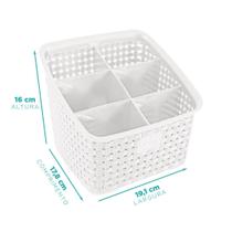 Organizador multiuso rattan 6 divisórias Organizador multiuso rattan 6 divisórias