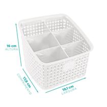 Organizador multiuso rattan 6 divisórias