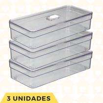 Organizador Multiuso Retangular Com Porta Ovos Cozinha 2 UN