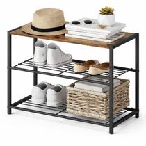 Organizador Multiuso Sapateira 3 Prateleiras Resistente Forte Cor:Marrom Organizador Multiuso Sapateira 3 Prateleiras Resistente Forte Cor:Marrom