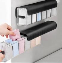 Organizador Multiuso Tipo Gaveta Transparente com Tampa Preta Arqplast