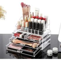 Organizador Multiuso Transparente Ideal Bancada Penteadeira 2em1 Nicho Com Gavetas Porta Maquiagem Acessórios Acrílico Organizador Multiuso Transparente Ideal Bancada Penteadeira 2em1 Nicho Com Gavetas Porta Maquiagem Acessórios Acrílico