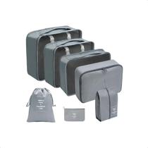 Organizador Nécessaire Mala De Viagem Kit 7 Peças Saco Organizador Nécessaire Mala De Viagem Kit 7 Peças Saco