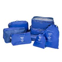 Organizador necessaire para mala de viagem kit 8 peças coleção unique - azul marinho Organizador necessaire para mala de viagem kit 8 peças coleção unique - azul marinho