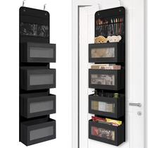 Organizador Over Door Giraffe Creation com 4 bolsos, preto