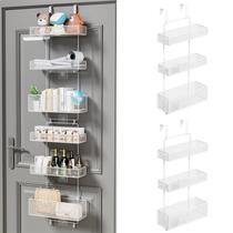 Organizador Over Door Storage HaPirm com 6 cestos de metal brancos