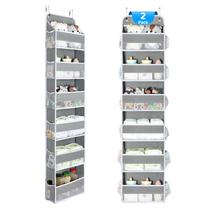 Organizador Over Door Yecaye de 6 camadas e 12 bolsos 155x36x15cm x2