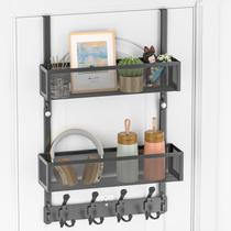 Organizador Over The Door Hooks Aimeaihe com 2 cestos pretos