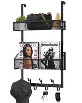 Organizador Over The Door Hooks Anfeichen com 7 ganchos e 2 cestos