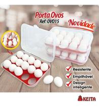Organizador Ovos Tampa 15 Cavidades Plástico Geladeira Organizador Ovos Tampa 15 Cavidades Plástico Geladeira