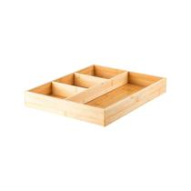 Organizador P/ Gavetas 4 Nichos De Bambu Keep 30x38x5,6cm