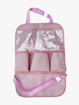 Organizador Para Carro Com Espaço Para Tablet Porta Objetos Rosa