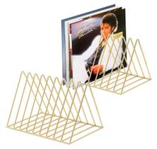 Organizador para Discos de Vinilo Skywin Paquete de 2, Capacidad para 60 Álbumes, Dorado
