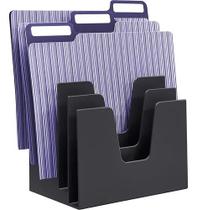 Organizador Para Escritório 5 Divisões De Documentos Preto