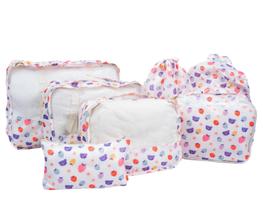 Organizador para mala de viagem kit com 7 peças estampa morango Organizador para mala de viagem kit com 7 peças estampa morango