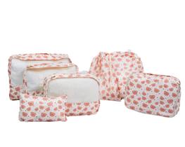 Organizador para mala de viagem kit com 7 peças estampa urso Organizador para mala de viagem kit com 7 peças estampa urso