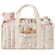 Organizador para Pañales Blissful Diary con Manijas y Diseño Floral Organizador para Pañales Blissful Diary con Manijas y Diseño Floral
