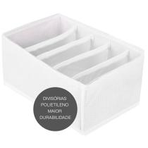 Organizador Para Roupas e Acessórios 5 Divisórias Vizapi Classic 20x13x10cm Branco Organizador Para Roupas e Acessórios 5 Divisórias Vizapi Classic 20x13x10cm Branco