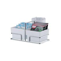 Organizador Para Sachês E Mexedor Caffè Future Branco E Cromado Organizador Para Sachês E Mexedor Caffè Future Branco E Cromado