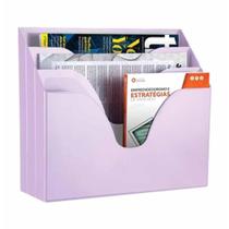 Organizador pasta documento horizontal triplo lilas pastel / un / waleu