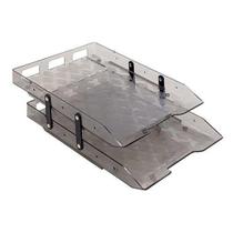 Organizador plastico c/2 bandeja fumê - carbrink Organizador plastico c/2 bandeja fumê - carbrink